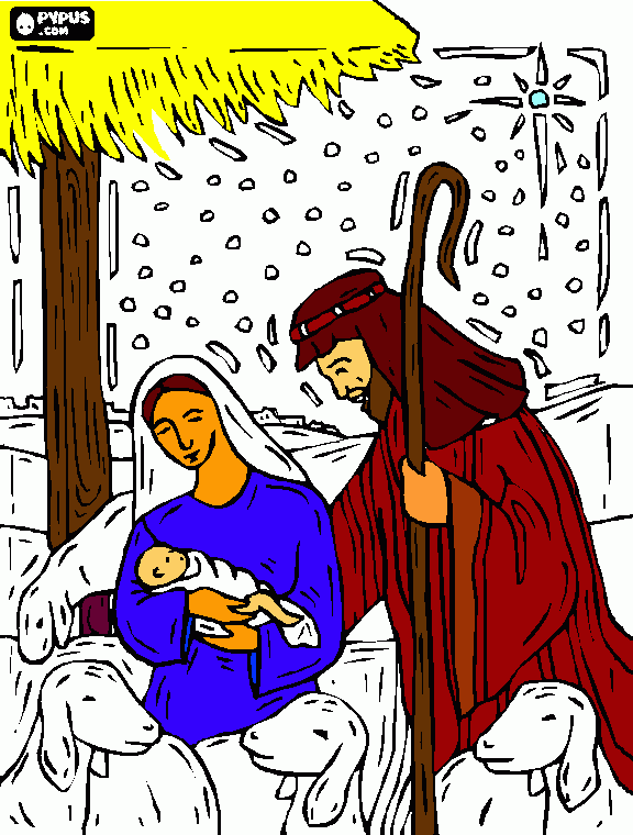 gratis malvorlagen das Bild vom Christkind