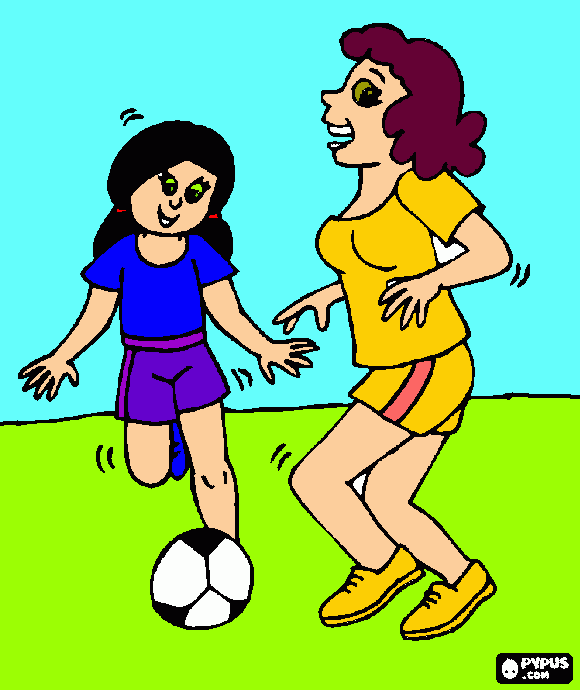 gratis malvorlagen Fußballerinnen