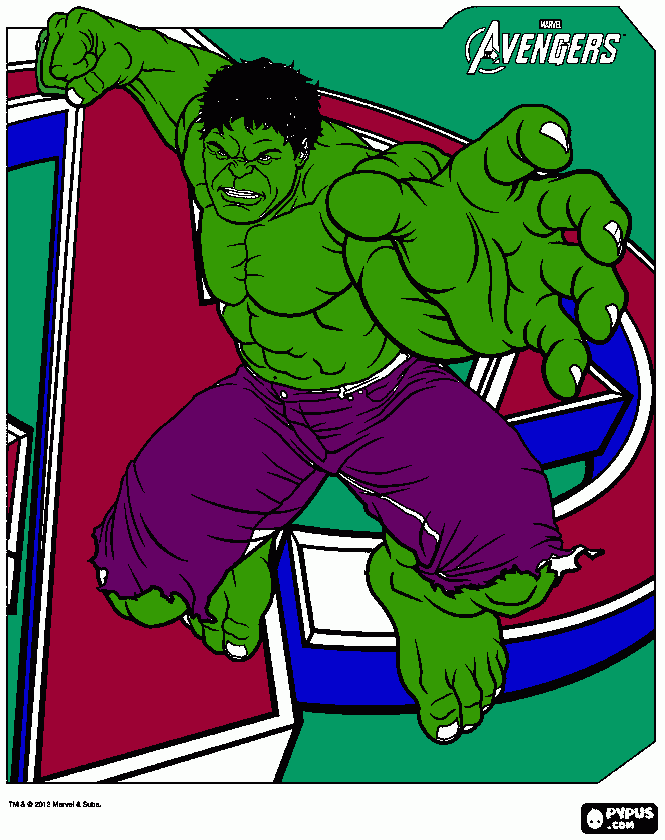 gratis malvorlagen Hulk der sterkste Avendscha