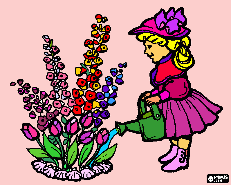 gratis malvorlagen Spring love